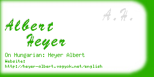 albert heyer business card